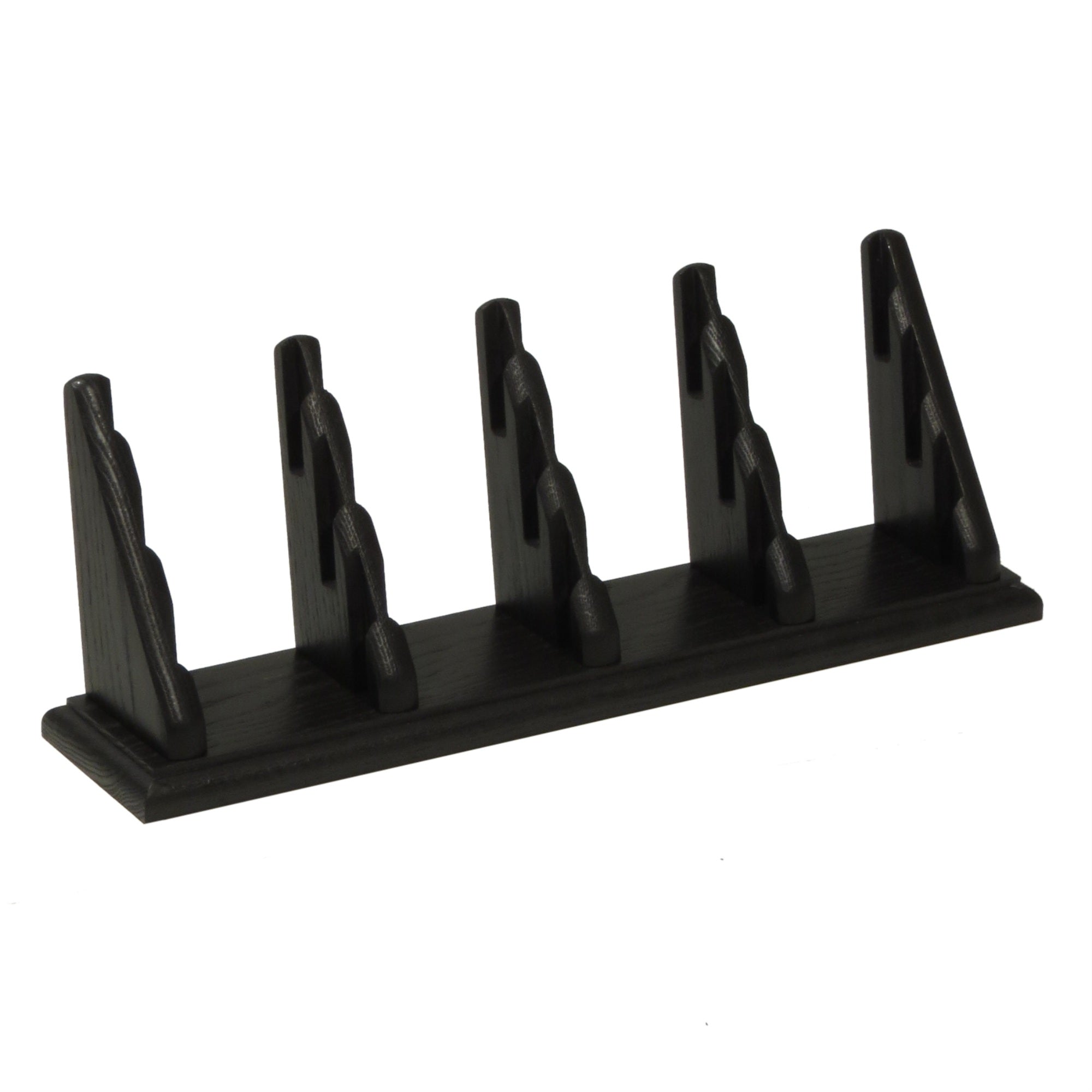 Wooden Mallet 12 Pocket Countertop Business Card Holder, Black