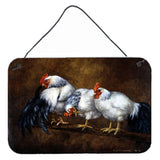 Caroline'S Treasures Roosting Rooster And Chickens Wall Or Door Hanging Prints Bdba0081Ds812, 8Hx12W