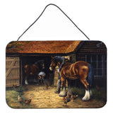 Caroline'S Treasures Horse And The Blacksmith By Daphne Baxter Wall Or Door Hanging Prints Bdba0086Ds812, 8Hx12W, Multicolor