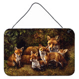 Caroline'S Treasures Family Foxes By Daphne Baxter Wall Or Door Hanging Prints Bdba0090Ds812, 8Hx12W, Multicolor