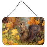Caroline'S Treasures Grey Squirrel In Fall Leaves Wall Or Door Hanging Prints Bdba0097Ds812, 8Hx12W, Multicolor