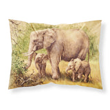 Caroline'S Treasures Elephants By Daphne Baxter Fabric Standard Pillowcase Bdba0112Pillowcase, Multicolor