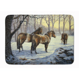 Caroline'S Treasures Horses In Snow By Daphne Baxter Floor Mat, 19 X 27, Multicolor