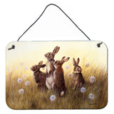 Caroline'S Treasures Rabbits In The Dandelions Wall Or Door Hanging Prints Bdba0144Ds812, 8Hx12W, Multicolor