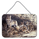 Caroline'S Treasures Wolf Wolves By The Den Wall Or Door Hanging Prints Bdba0157Ds812, 8Hx12W