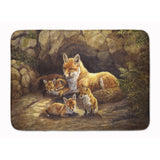 Caroline'S Treasures Family Foxes By The Den Floor Mat, 19 X 27, Multicolor