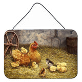 Caroline'S Treasures Chicken Hen And Her Chicks Wall Or Door Hanging Prints Bdba0176Ds812, 8Hx12W
