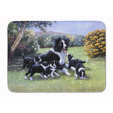 Caroline'S Treasures Border Collie Puppies With Momma Floor Mat, 19 X 27, Multicolor