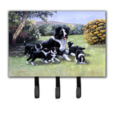 Caroline'S Treasures Bdba0257Th68 Border Collie Puppies With Momma Leash Or Key Holder, Large, Multicolor