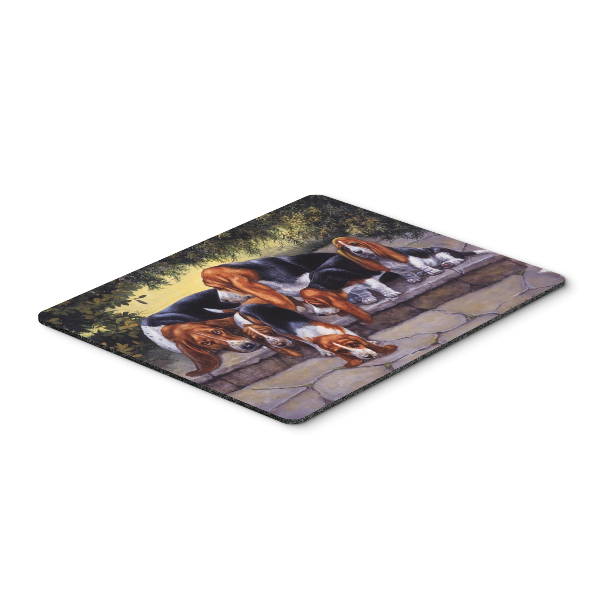 Caroline'S Treasures Basset Hound Puppies, Momma & Daddy Mouse/Hot Pad Or Trivet, Multicolor (Bdba0276Mp)