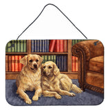 Caroline'S Treasures Golden Retrievers In The Library Wall Or Door Hanging Prints Bdba0289Ds812, 8Hx12W