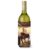 Caroline'S Treasures Bdba0291Literk Clydesdale In The Stable Wine Bottle Beverage Insulator Hugger, 750Ml, Multicolor,