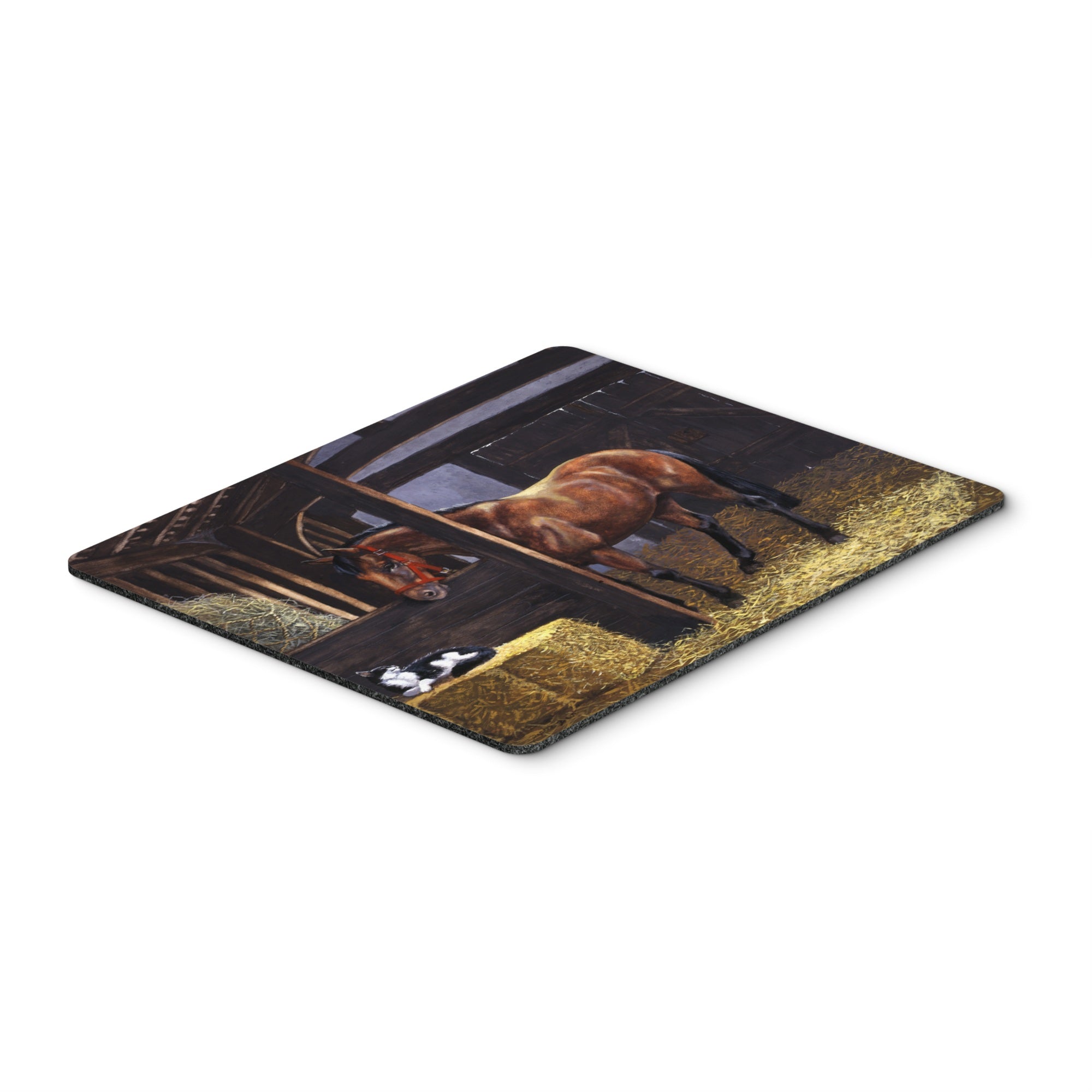 Caroline'S Treasures Horse In Stable With Cat Mouse Pad, Hot Pad Or Trivet, Multicolor (Bdba0295Mp)