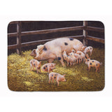 Caroline'S Treasures Pigs Piglets At Dinner Time Floor Mat, 19 X 27, Multicolor