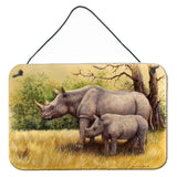 Caroline'S Treasures Rhinoceros By Daphne Baxter Wall Or Door Hanging Prints Bdba0306Ds812, 8Hx12W, Multicolor