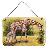 Caroline'S Treasures Giraffes By Daphne Baxter Wall Or Door Hanging Prints Bdba0309Ds812, 8Hx12W