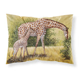 Caroline'S Treasures Giraffes By Daphne Baxter Fabric Standard Pillowcase Bdba0309Pillowcase, Multicolor