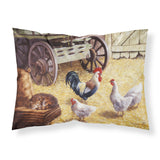 Caroline'S Treasures Rooster And Hens Chickens In The Barn Fabric Standard Pillowcase Bdba0339Pillowcase, Multicolor