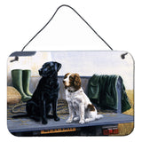 Caroline'S Treasures On The Tailgate Labrador And Springer Spaniel Wall Or Door Hanging Prints Bdba0341Ds812, 8Hx12W, Multicol