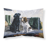 Caroline'S Treasures On The Tailgate Labrador And Springer Spaniel Fabric Standard Pillowcase Bdba0341Pillowcase, Multicolor