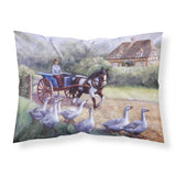 Caroline'S Treasures Geese Crossing Before The Horse Fabric Standard Pillowcase Bdba0351Pillowcase, Multicolor