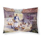 Caroline'S Treasures Chicken Hen Feeding Time Fabric Standard Pillowcase Bdba0352Pillowcase, Multicolor