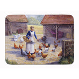 Caroline'S Treasures Chicken Hen Feeding Time Floor Mat, 19 X 27, Multicolor