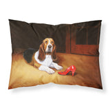 Caroline'S Treasures Basset And Shoe Fabric Standard Pillowcase Bdba0372Pillowcase, Multicolor
