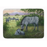 Caroline'S Treasures Zebras In The Field With Baby Floor Mat, 19 X 27, Multicolor