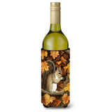 Caroline'S Treasures Bdba0388Literk Autumn Grey Squirrel By Daphne Baxter Wine Bottle Beverage Insulator Hugger, 750Ml