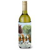 Caroline'S Treasures Basset Hounds In The Gate Wine Bottle Koozie Hugger, 750Ml, Multicolor
