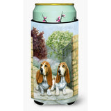 Caroline'S Treasures Basset Hounds In The Gate Tall Boy Koozie Hugger, Multicolor