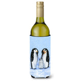 Caroline'S Treasures Bdba0427Literk Penguin Family Wine Bottle Hugger Cold-Beverage-Koozies, 750Ml, Multicolor