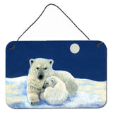 Caroline'S Treasures Polar Bears Moonlight Snuggle Wall Or Door Hanging Prints Bdba0429Ds812, 8Hx12W