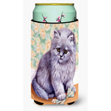 Caroline'S Treasures Grey Cat By Daphne Baxter Tall Boy Koozie Hugger, Multicolor
