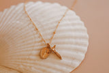 Intricate Miraculous Medal and Crucifix Necklace