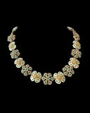 DNS189 meenakari gold plated necklace with jhumka set (READY TO SHIP )