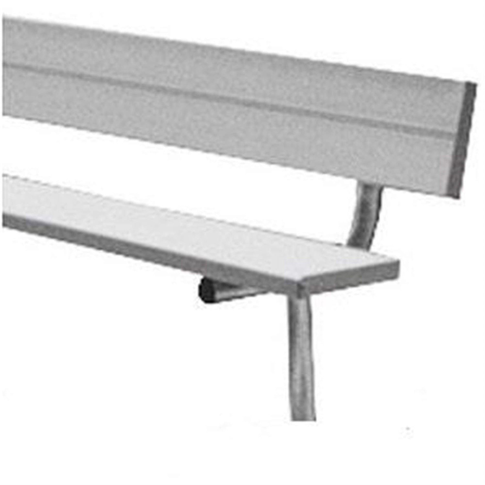 15' Permanent Bench W/ Back