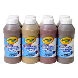 Washable Paint, 8 Multicultural Assorted Colors, 8 oz. Bottles