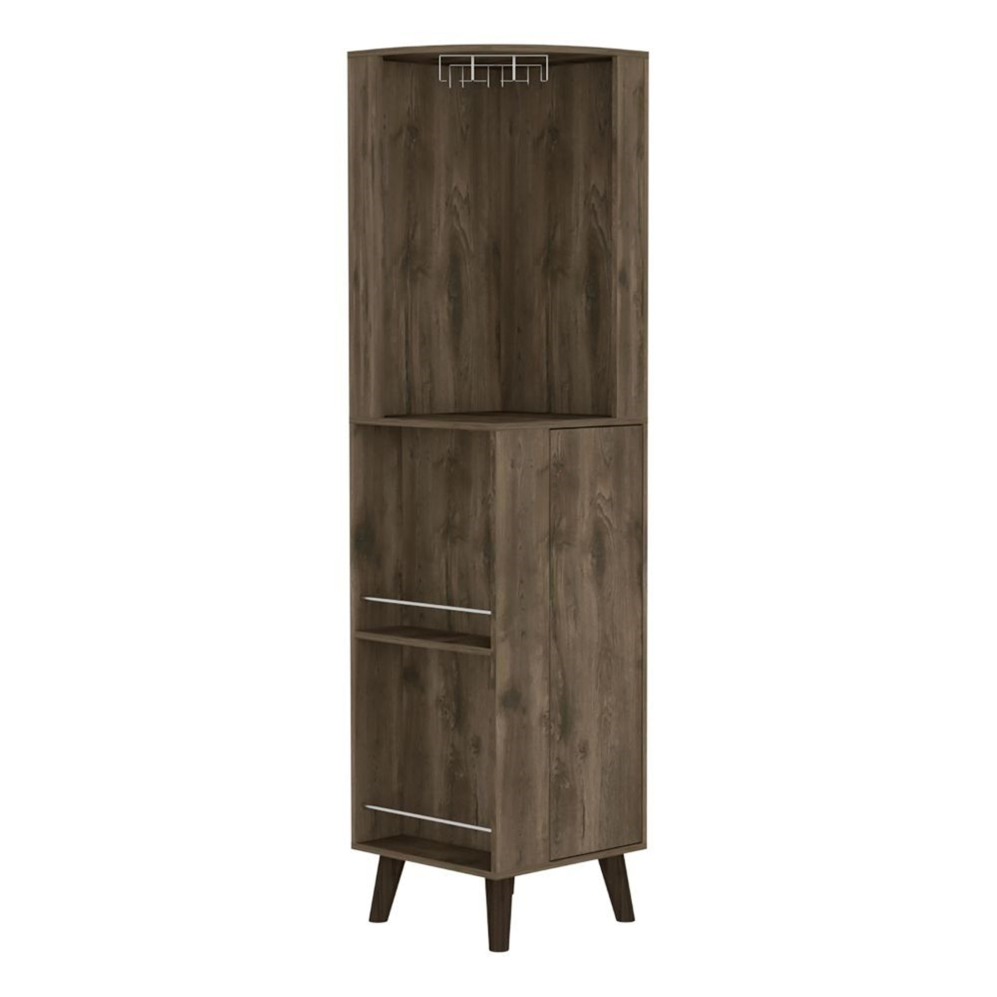 Cincinatti Corner Bar Cabinet -Living Room -Dark Brown