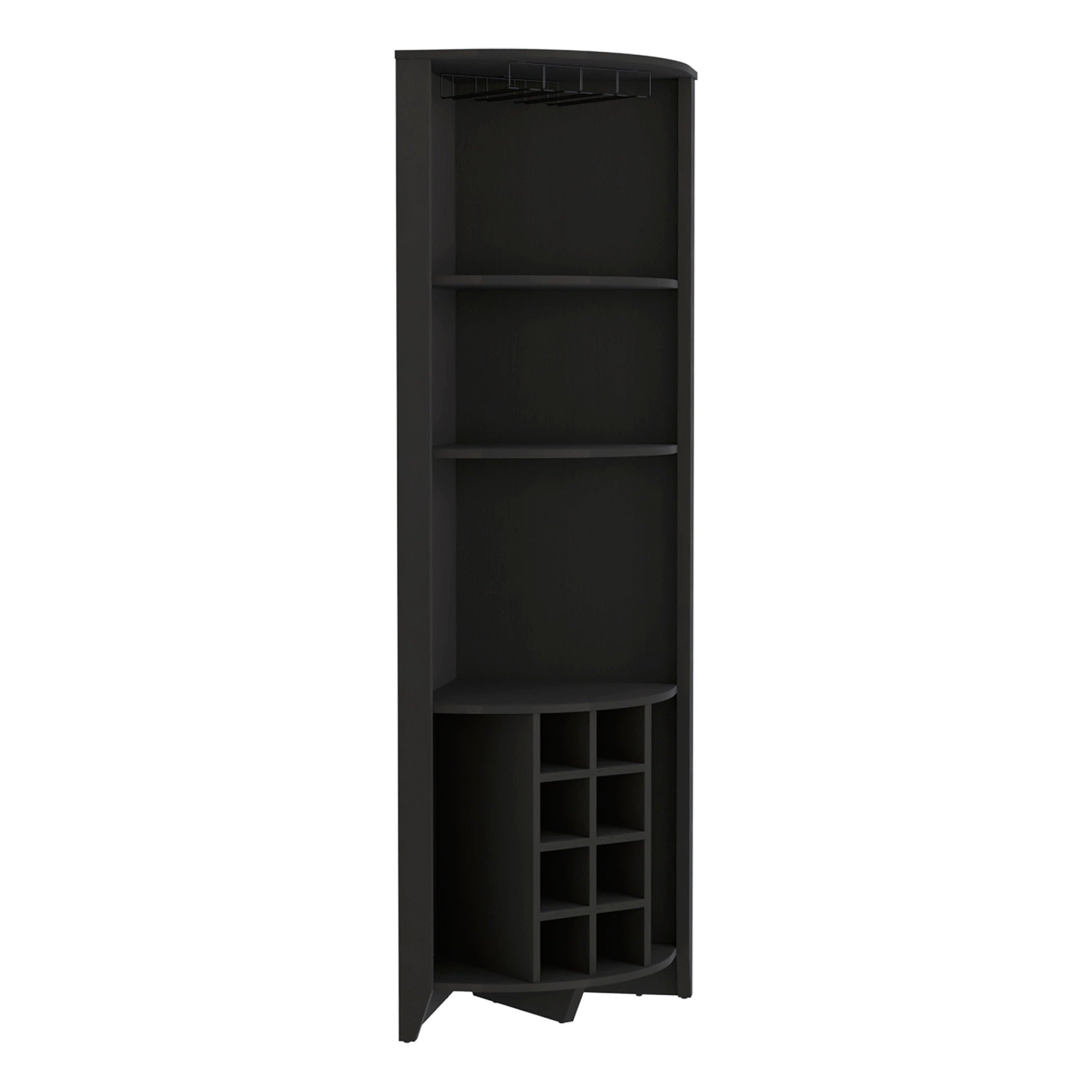 Essential Corner Bar Cabinet -Living Room -Black
