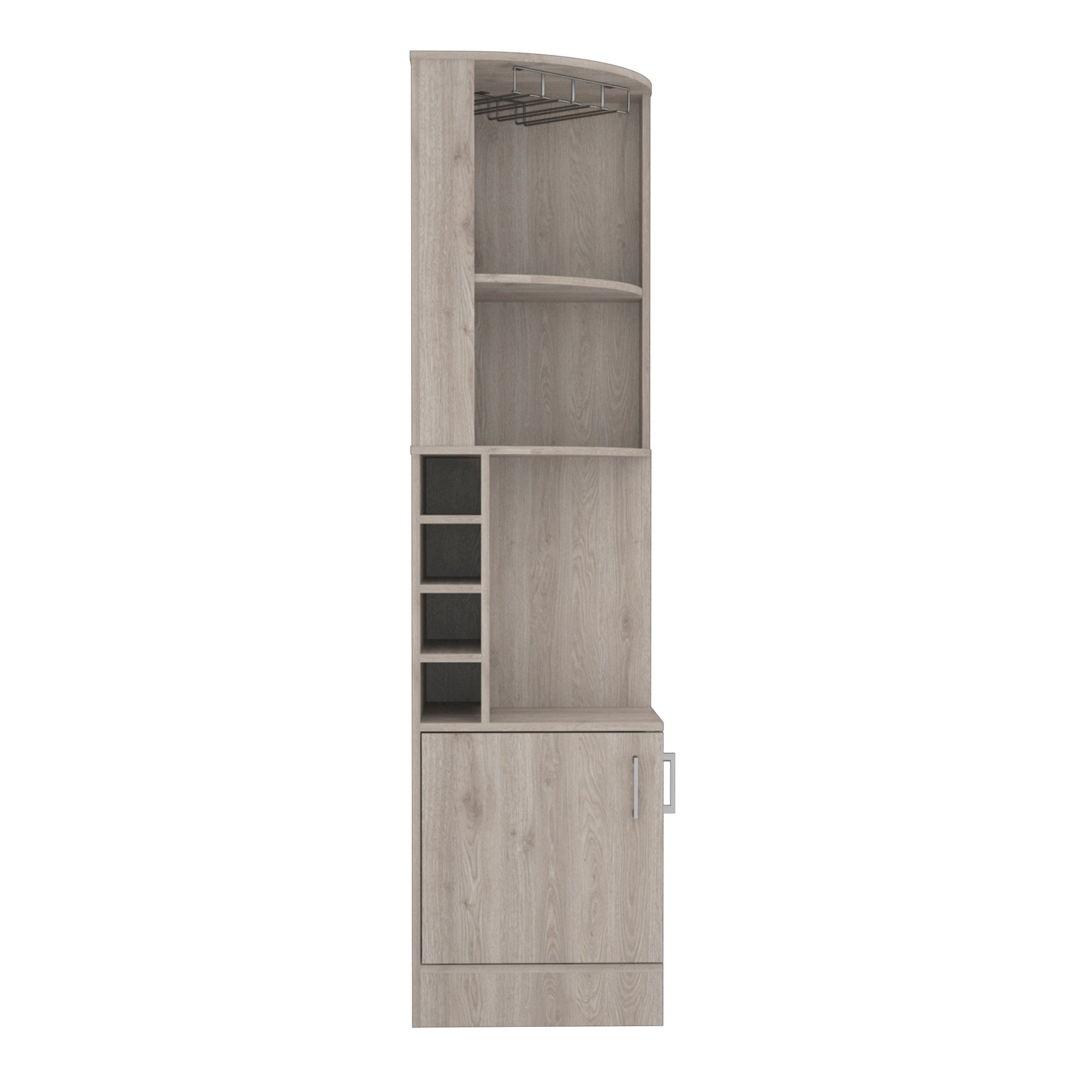 Syrah Corner Bar Cabinet -Living Room -Light Gray