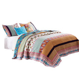 Sama 5 Piece Reversible King Quilt Set, Floral Print Patterns, Multicolor