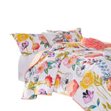 Mavi 4 Piece Reversible Twin Quilt Set, Spring Floral Print, Multicolor