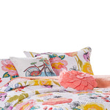 Mavi 5 Piece Reversible King Quilt Set, Spring Floral Print, Multicolor