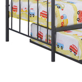 83 Inch Olly Modern Daybed, Pull Out Trundle, Heavy Black Steel Metal Frame