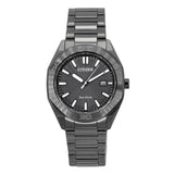 Citizen Eco-Drive Stainless Steel Grey Dial Bm7637-81H 100M MenS Watch