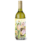 Caroline'S Treasures Tulips And Narcissus Wine Bottle Koozie Hugger, 750Ml, Multicolor