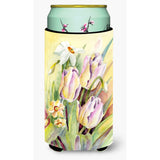 Caroline'S Treasures Tulips And Narcissus Tall Boy Koozie Hugger, Multicolor