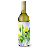 Caroline'S Treasures Lilies By Maureen Benfield Wine Bottle Koozie Hugger, 750Ml, Multicolor